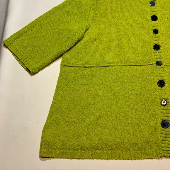 C. J. Banks Women's 3XL Green Cardigan Full Button Up cotton blend - Picture 2 of 9